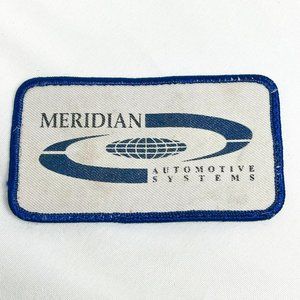 Vintage Automotive System, Meridian, Blue And White Sew On Used Patch